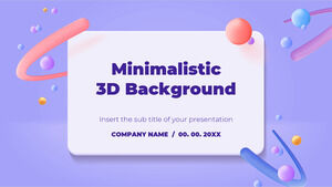 Google 슬라이드 테마 및 PowerPoint 템플릿용 미니멀리즘 3D 배경 무료 프레젠테이션 디자인