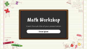Atelier de educație matematică Design de fundal de prezentare gratuită pentru teme Google Slides și șabloane PowerPoint
