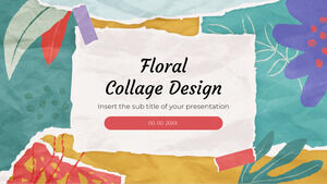 Google Slaytlar temaları ve PowerPoint Şablonları için Çiçek Kolajı Ücretsiz Sunum Arkaplan Tasarımı