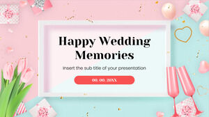 Счастливые воспоминания о свадьбе Бесплатный дизайн фона презентации для тем Google Slides и шаблонов PowerPoint
