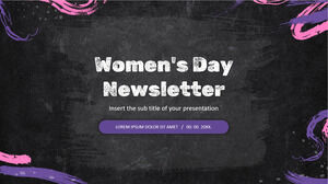 Boletín del Día de la Mujer Diseño de fondo de presentación gratuito para temas de Google Slides y plantillas de PowerPoint