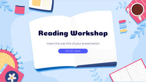 Workshop de leitura Design de plano de fundo gratuito para apresentações do Google Slides e modelos de PowerPoint