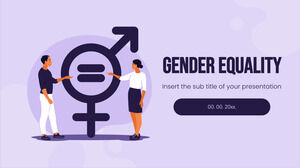 Projekt tła bezpłatnej prezentacji dotyczącej równości płci dla motywów Prezentacji Google i szablonów programu PowerPoint