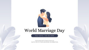 Design de plano de fundo de apresentação gratuita do Dia Mundial do Casamento para temas de Google Slides e modelos de PowerPoint