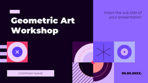 Geometric Art Workshop Kostenloses Präsentationshintergrunddesign für Google Slides-Themen und PowerPoint-Vorlagen