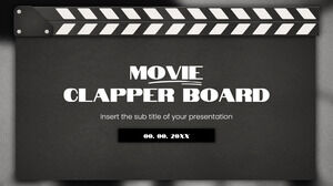 Google Slaytlar temaları ve PowerPoint Şablonları için Movie Clapper Board Ücretsiz Sunum Arkaplan Tasarımı