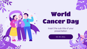 Google幻燈片主題和PowerPoint模板的世界癌症日免費演示文稿背景設計