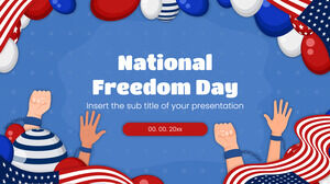 Google Slaytlar temaları ve PowerPoint Şablonları için Ulusal Özgürlük Günü Ücretsiz Sunum Arka Plan Tasarımı