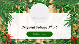 Google 슬라이드 테마 및 파워포인트 템플릿을 위한 열대 단풍 식물 무료 프레젠테이션 배경 디자인