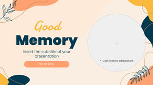 Design de plano de fundo de apresentação gratuita de boa memória para temas de Google Slides e modelos de PowerPoint
