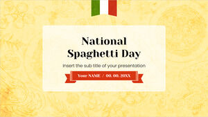 National Spaghetti Day Kostenloses Präsentationshintergrunddesign für Google Slides-Themen und PowerPoint-Vorlagen