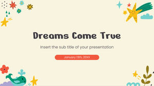 Visele devin realitate Design gratuit de fundal de prezentare pentru tema Google Slides și șablon PowerPoint