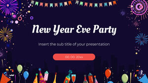 Șablon PowerPoint pentru petrecerea de Revelion și temă Google Slides gratuită – Design de fundal de prezentare