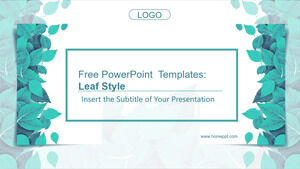 葉的免費 Powerpoint 模板