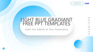 Șablon Powerpoint gratuit pentru afaceri albastru deschis