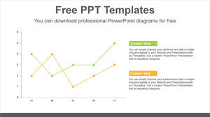 قالب Powerpoint مجاني لمقارنة الرسم البياني الخطي