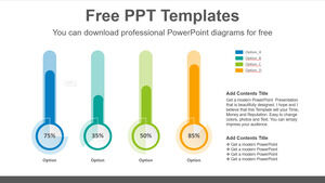 Termometre Grafiği için Ücretsiz Powerpoint Şablonu
