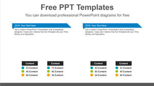 Modelo Powerpoint gratuito para gráfico de barras comparativo