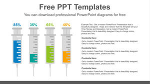 Plantilla de PowerPoint gratuita para gráfico de jeringas médicas