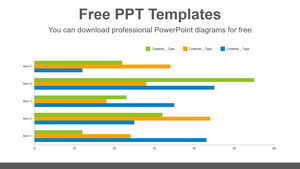 全聚類條形圖的免費 Powerpoint 模板