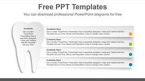 Kağıt Doku Diş için Ücretsiz Powerpoint Şablonu