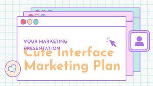 Plano de marketing de interface bonito. PPT gratuito e tema do Google Slides