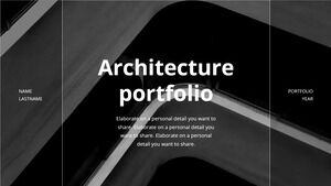 Portfólio de arquitetura. Modelo de PPT grátis e tema do Google Slides