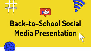 Înapoi la școală Social Media. Șablon PPT gratuit și temă Google Slides