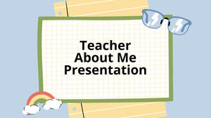 Enseignant à propos de moi. Modèle PPT gratuit et thème Google Slides