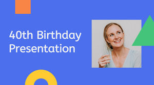 40 лет со дня рождения. Бесплатный шаблон PPT и тема Google Slides