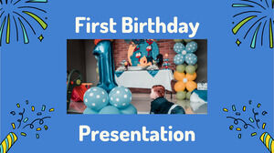 สุขสันต์วันเกิดปีที่ 1 เทมเพลต PPT และธีม Google Slides ฟรี