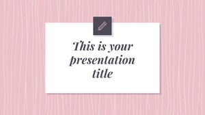 Belos padrões de rosa. Modelo gratuito do PowerPoint e tema do Google Slides