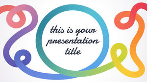 彩虹線。 免費的 PowerPoint 模板和 Google 幻燈片主題。
