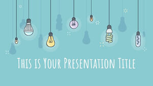 Renkli Ampuller. Ücretsiz PowerPoint Şablonu ve Google Slaytlar Teması.