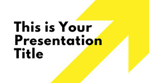 Flèche jaune. Modèle PowerPoint gratuit et thème Google Slides.