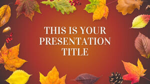 秋天的落叶。 免费的 PowerPoint 模板和 Google 幻灯片主题