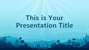 Blaues Meer. Kostenlose PowerPoint-Vorlage und Google Slides-Design