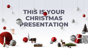 聖誕裝飾品。 免費的 PowerPoint 模板和 Google 幻燈片主題