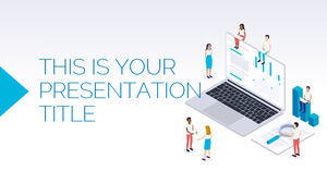 Marketing blu. Modello di PowerPoint gratuito e tema di Presentazioni Google