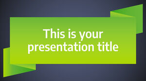 绿丝带。 免费的 PowerPoint 模板和 Google 幻灯片主题