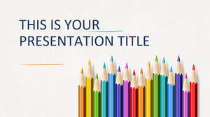 Pensil warna-warni. Templat PowerPoint Gratis & Tema Google Slide