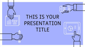 ブルーチームワーク。 無料の PowerPoint テンプレートと Google スライドのテーマ