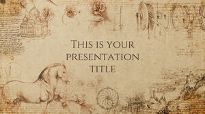 ルネッサンスの絵。 無料の PowerPoint テンプレートと Google スライドのテーマ