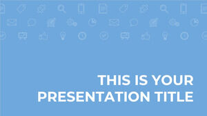 Perusahaan Biru. Templat PowerPoint Gratis & Tema Google Slide
