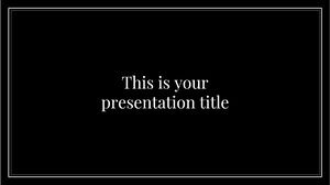 Negru simplu. Șablon PowerPoint gratuit și temă Google Slides