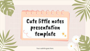 Cute Little Notes, tema de diapositivas gratis.