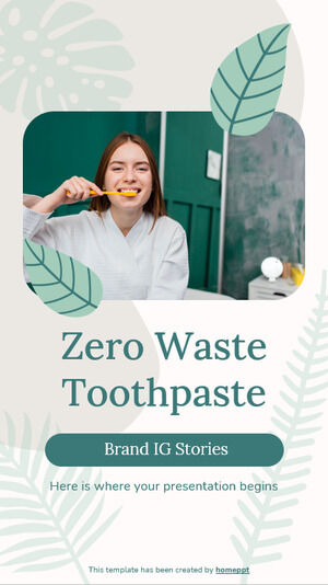 Бренд зубной пасты Zero Waste IG Stories