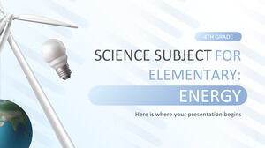 Disciplina de Ciências do Ensino Fundamental - 4ª Série: Energia