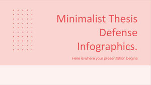 Infográficos de Defesa de Tese Minimalista