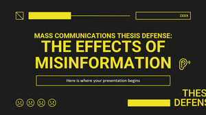Defesa de Tese em Comunicação de Massa: Os efeitos da desinformação